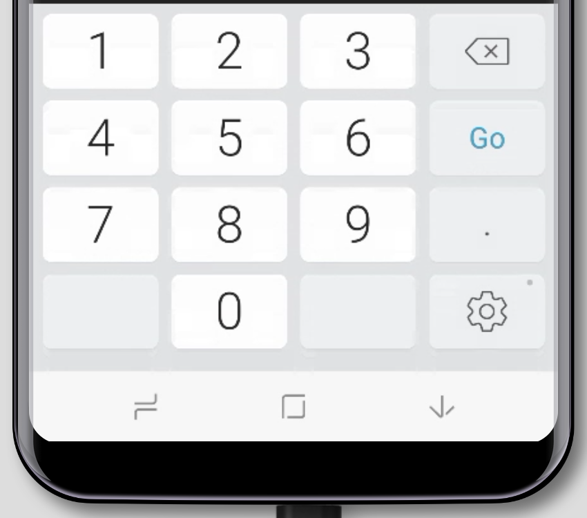 Android keyboard: number